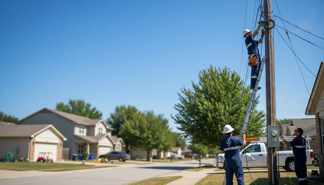 Residential electrician providing installation services in Pleasant Hill, IA